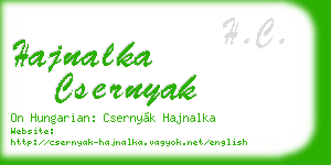 hajnalka csernyak business card
