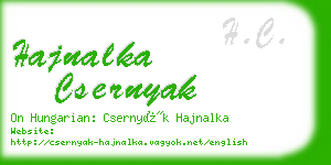 hajnalka csernyak business card